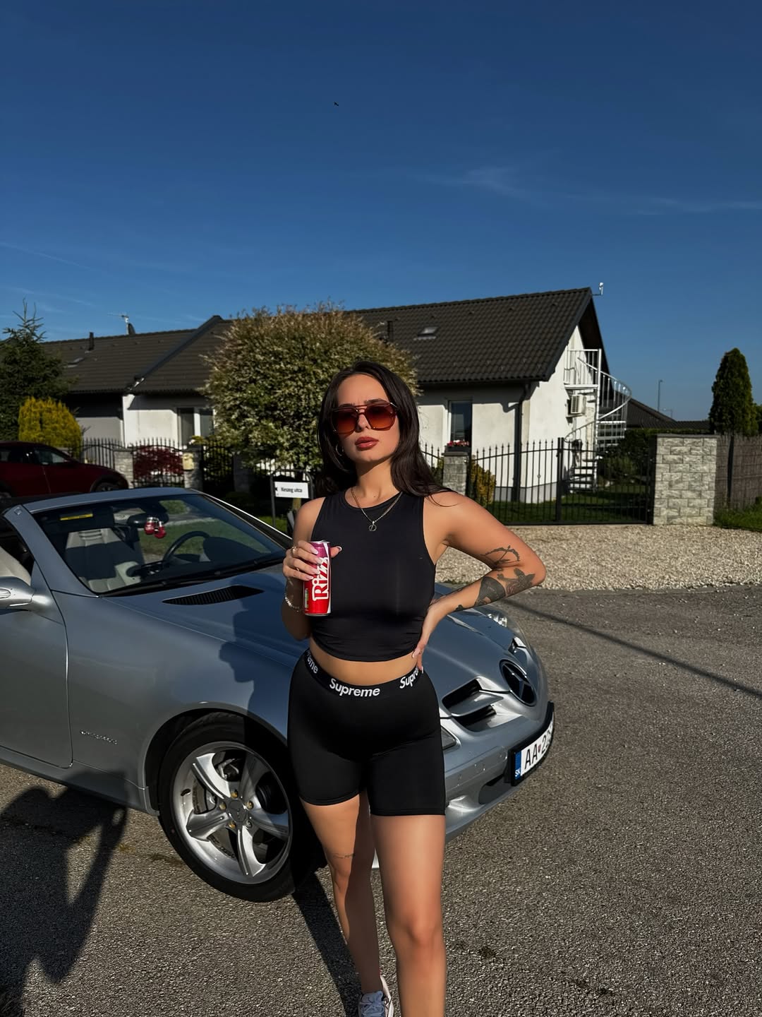 Supreme custom biker shorts