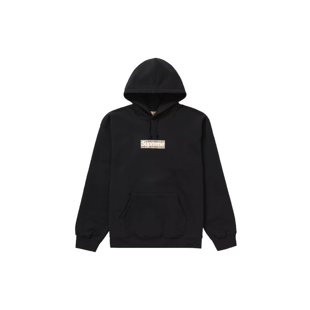 Supreme Burberry Box Logo Hooded Sweatshirt